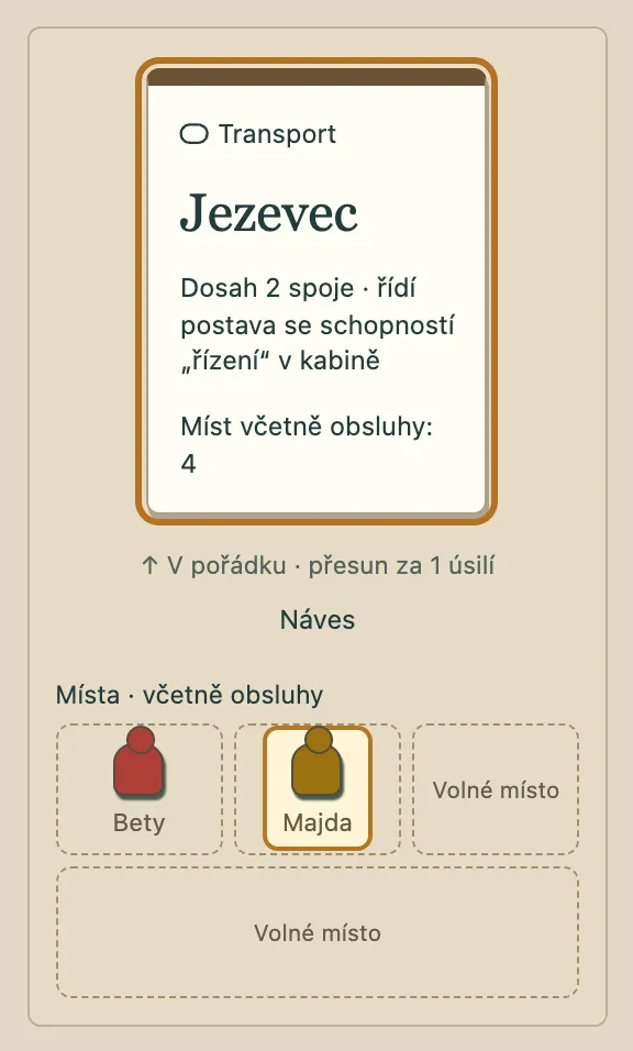 Jezevec s partou v kabině